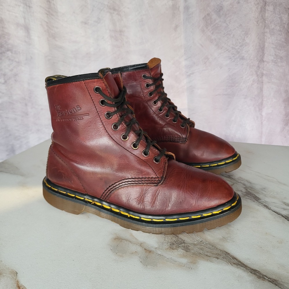 Vintage Dr. Martens 1460 Size 8 Men's Oxblood Red England Boots
